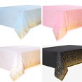 thumbnail image 1 of Nappe de Table Imperméable Jetable PEVA Couverture de Table Décoration de Fête d'Anniversaire de Mariage, 1 of 9