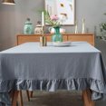 thumbnail image 1 of Baohd Durable And Easy To Wash Tablecloth With Vintage Style Rectangular Table Tablecloth Cotton Dining Tablecloth Table Cover gray 100*140CM 1Set, 1 of 6