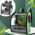 thumbnail image 2 of TISHITA Portable Bird Backpack Carrier Transparent with Standing Stick and Food Cup Gray, 2 of 7