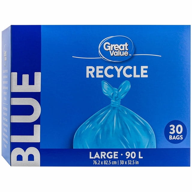 Great Value Large Blue Recycle Bags