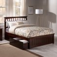 thumbnail image 1 of Mission Full Platform Bed with Matching Footboard & Storage Drawers in Walnut, 1 of 10