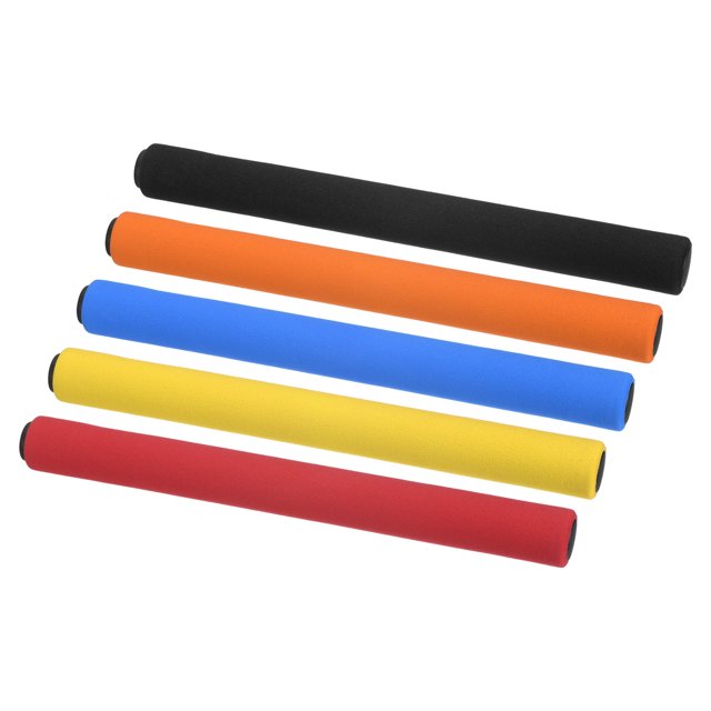 Unique Bargains Relay Track Baton Set Sponge Stainless Steel Tube Race Running Stick, 5 Pack