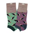 thumbnail image 2 of 2 Pairs Ladies Bamboo Trainer Socks | Miss Sparrow | Breathable Novelty Animal Patterns Socks, 2 of 2