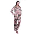 thumbnail image 2 of Moomaya Ensembles de Détente pour Femmes à Manches Longues, Pyjama à Col Cranté Boutonné, 2 of 6