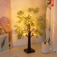 thumbnail image 3 of LED Christmas Tree Lights – Palm Leaf Design, Warm White Glow, Battery Powered (3 AA Batteries), 55 cm Tall, IP44 Rated, for Tabletop or Floor Holiday Decor, 3 of 8