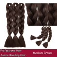 thumbnail image 2 of Ombre Jumbo Braiding Hair Extensions High Temperature Synthetic Twist Hair Multiple Colored Hair, 2 of 5