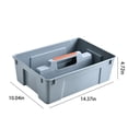 thumbnail image 3 of DPTALR 2-Compartment Plastic Cleaning Caddy – Commercial Quality Plastic Tool Organizer W/Handle For Cleaning Bathroom Floors &, 3 of 8