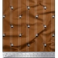 thumbnail image 1 of Soimoi Poly Georgette Fabric Geometric Pine & Stripe Print Fabric by the Yard 42 Inch Wide, 1 of 3