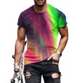 thumbnail image 1 of Bellella T-shirt Homme Col Rond T-Shirts Manches Courtes Hauts d'Été Mode Blouse Imprimée Numérique 3D Pull Style H 4TG, 1 of 2