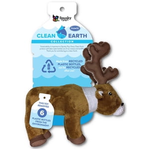 Clean Earth Plush - 100% Jouet durable pour chien de caribou