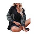 thumbnail image 2 of Chemise Boutonnée pour Femmes Veste en Denim Manches Longues Décontractée Automne avec Poches, 2 of 4