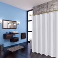 thumbnail image 3 of Hotel Quality Fabric Shower Curtain Liners 72 Inch by 72 Inch, Navy Water Resistant Bathroom Curtains, Rust Resistant Grommets Top Weighted Bottom Machine Washable, 3 of 9