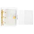 thumbnail image 1 of REGALWOVEN Clear 3 Ring Binder Cover, Notebook Binder Mini Refillable Loose Leaf Folder Planner, Yellow, 1 of 6
