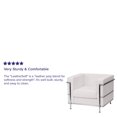 thumbnail image 3 of HERCULES Regal Series Contemporary Melrose White Leather Chair with Encasing Frame, 3 of 5
