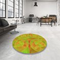 thumbnail image 4 of Ahgly Tapis d'Intérieur Lavable en Machine Carré Vert Caméléon, 5 Pieds Carré, 4 of 7