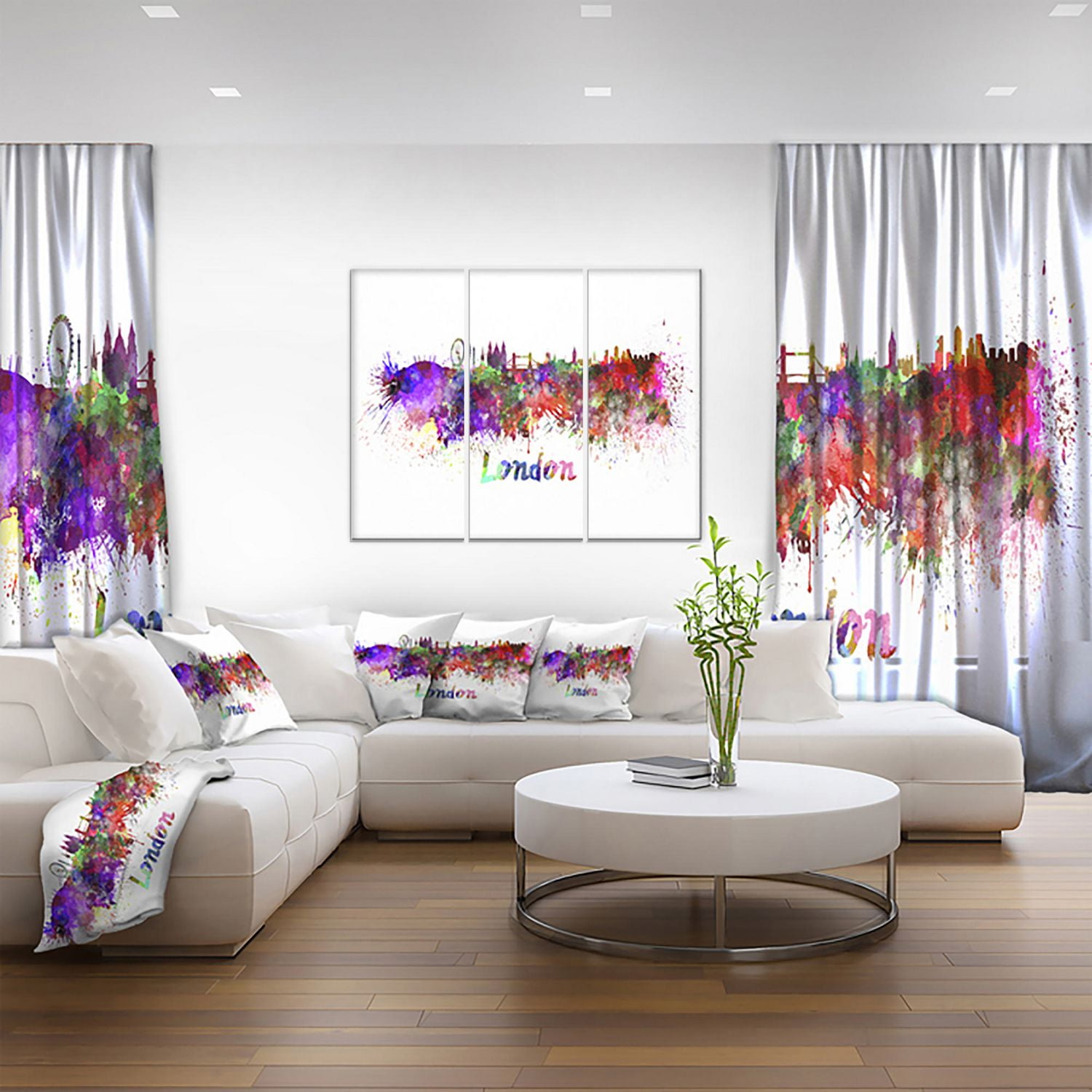 Design Art La Ligne D'Horizon De London Art Sur Toile