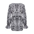 thumbnail image 3 of DYMADE Women's Short Sleeve Animal Print Peplum Blouse, 3 of 6