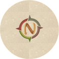 thumbnail image 1 of Ahgly Company Tapis de Zone Beige pour Intérieur, Lavable à la Machine, Rond, Style Transitionnel, Mocassin, 6 Pieds Rond, 1 of 7