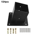 thumbnail image 2 of Bgsha 1pc Pergola Brackets Slanted Roof Pergola Brackets Wall Mount With Hardware For 4x4 Inch Porch Gazebo Fixing Hardware Base, 2 of 3