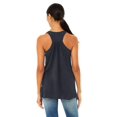 thumbnail image 2 of Bella Ladies Flowy Racerback Tank, L, Heather Navy, 2 of 3