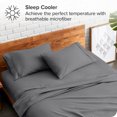 thumbnail image 3 of Bare Home Pillowcase Set - Premium 1800 Collection - Double Brushed - Ultra Soft - Standard Size, Gray, 2 Count, 3 of 7
