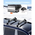 thumbnail image 3 of KFFKFF Ski & Snowboard Roof Rack, Carry up to 6 Pairs of Skis or 4 Snowboards, 2 PCS Aluminum Universal Car Roof Rack Top Holder with Lock & Rubber Padding, 3 of 9