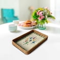 thumbnail image 3 of Rattan Woven Seashell Decorative Storage Tray for Living Room, Picnic, Coffee Table, and Dining Room, 3 of 5