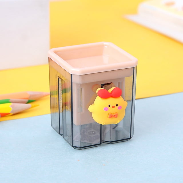 EGNMCR Home Office Furniture Double Hole Pencil Sharpener Small Portable Pencil Sharpener Pencil Sharpener Student Stationery Learning Tool Plastics pencil sharpener