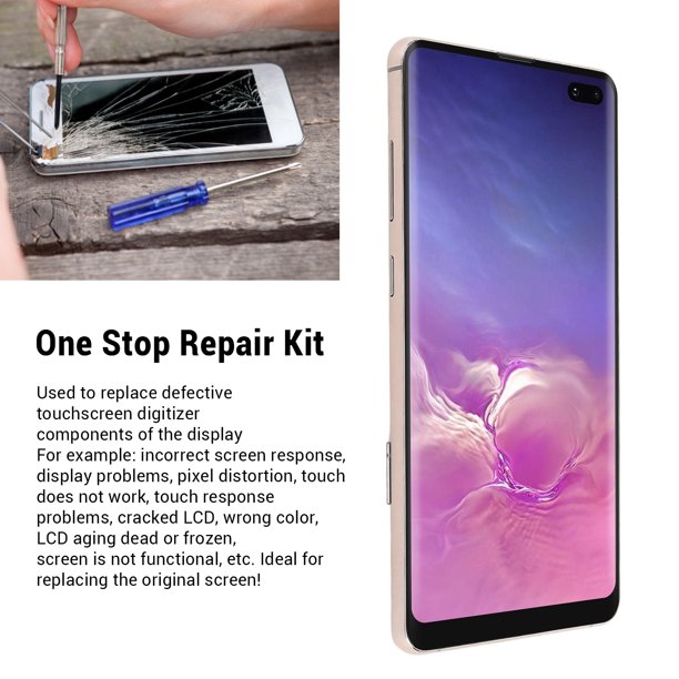 Fugacal Galaxy S10 Plus AMOLED Display Digitizer Assembly 6.4 Inch