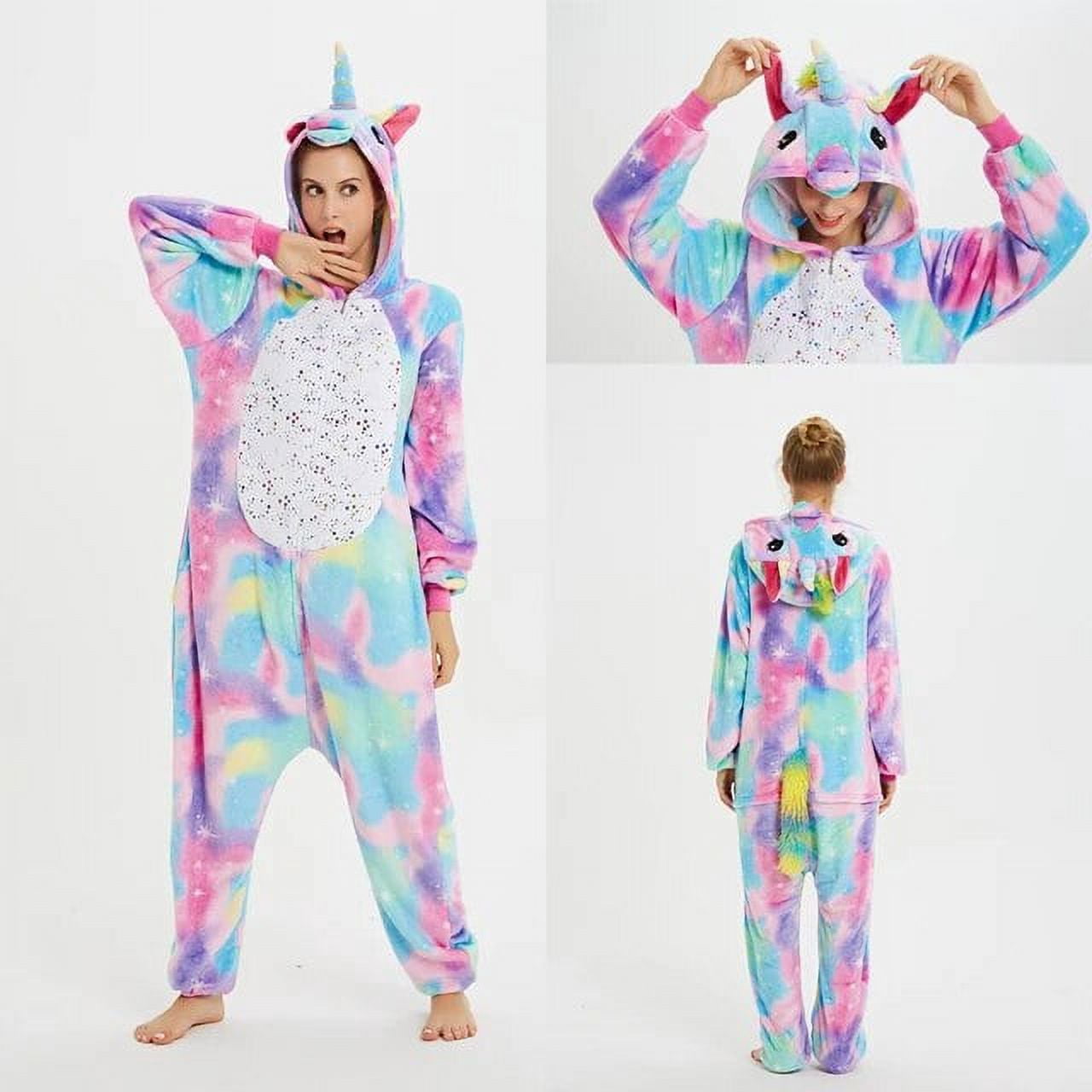 Unicorn Onesies Unisex Adult Winter Kigurumi Pyjamas Women Men Warm Flannel Sleepwear Wolf Onesie Anime Homewear Couple Pajamas