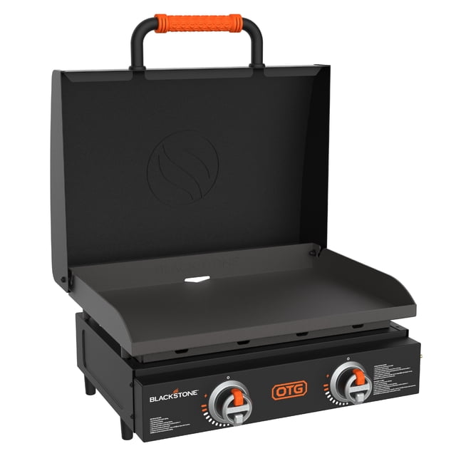 Blackstone OTG 22" Tabletop Griddle Plate, Portable Grill with Built-In Hood