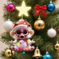 thumbnail image 5 of Acrylic Christmas Ornament under 5! CQCYD Christmas Acrylic Flat Pendant, 2D Car Hanging Ornament for Rearview Mirror, Festive Tree Decoration for Home and Gift, 5 of 5