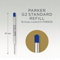 thumbnail image 2 of Parker Quink Flow Ball Pen Medium Point Blue Ink Refill (Pack of 6), 2 of 6