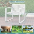 thumbnail image 3 of Costway Ensemble de 4 Chaises de Patio Fauteuils d'Extérieur en Plastique Résistants aux Intempéries Blanc, 3 of 9