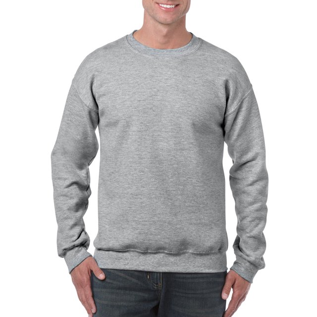 Gildan Mens Heavy Blend Crewneck Sweatshirt, 4XL, Sport Grey