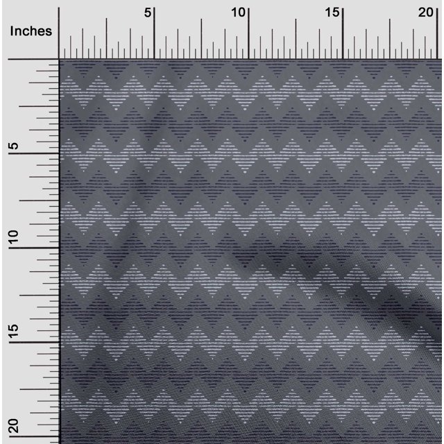 oneOone Cotton Flex Fabric Chevron Block Printed Fabric 1 Yard 40 Inch Wide