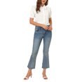 thumbnail image 2 of INSPIRE CHIC Women's Collared Top Peter Pan Collar Short Sleeve Button Front Shirts XS White, 2 of 8