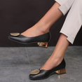 thumbnail image 5 of TOWED22 Ballerines pour Femmes, Chaussures Plates pour Femmes Chaussures Habillées Ballerines à Bout Rond Ballerines Confortables en Crochet Dentelle Talon Bas, Noir, 5 of 5