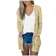 thumbnail image 1 of Pisexur Veste pour Femmes, Cardigans à devant Ouvert, Manteaux Trench, Vestes d'Automne, Mode Féminine Décontractée, Chemise Imprimée à Manches Longues, Cardigan, 1 of 5