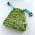 thumbnail image 2 of XZNGL Frog Eye Knit Hat with Light-Up Antennas, Cotton Beanie for Outdoor Wear, Retractable Flashing Eyes, Unisex Cold Weather Accessory for Street Use, 2 of 5