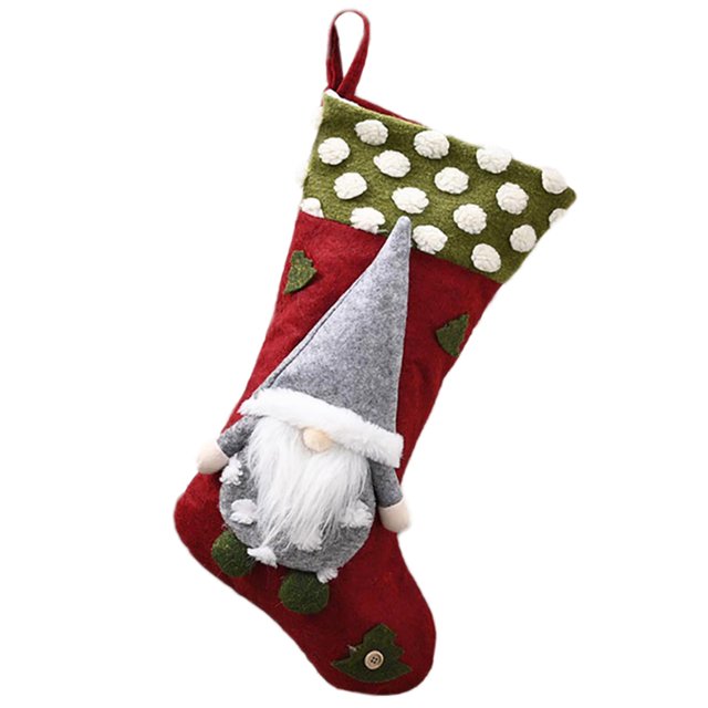 Coofit Christmas Stocking Gnome Festive Decorative Xmas Hanging Sock Holiday Stocking