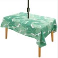 thumbnail image 1 of Nappe d'Extérieur à Imprimé Botanique, Résistante à l'Eau, Anti-Déversement, en Tissu Polyester, Housse de Table avec Trou pour Parasol à Fermeture Éclair pour Déco de Table de Patio et de Jardin, 1 of 9