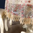 thumbnail image 3 of QJUHUNG Lace Round Tablecloth Embroidery Coffee Table Cover for Dining Room Picnic Wedding Party Banquet Home Decor, 3 of 4