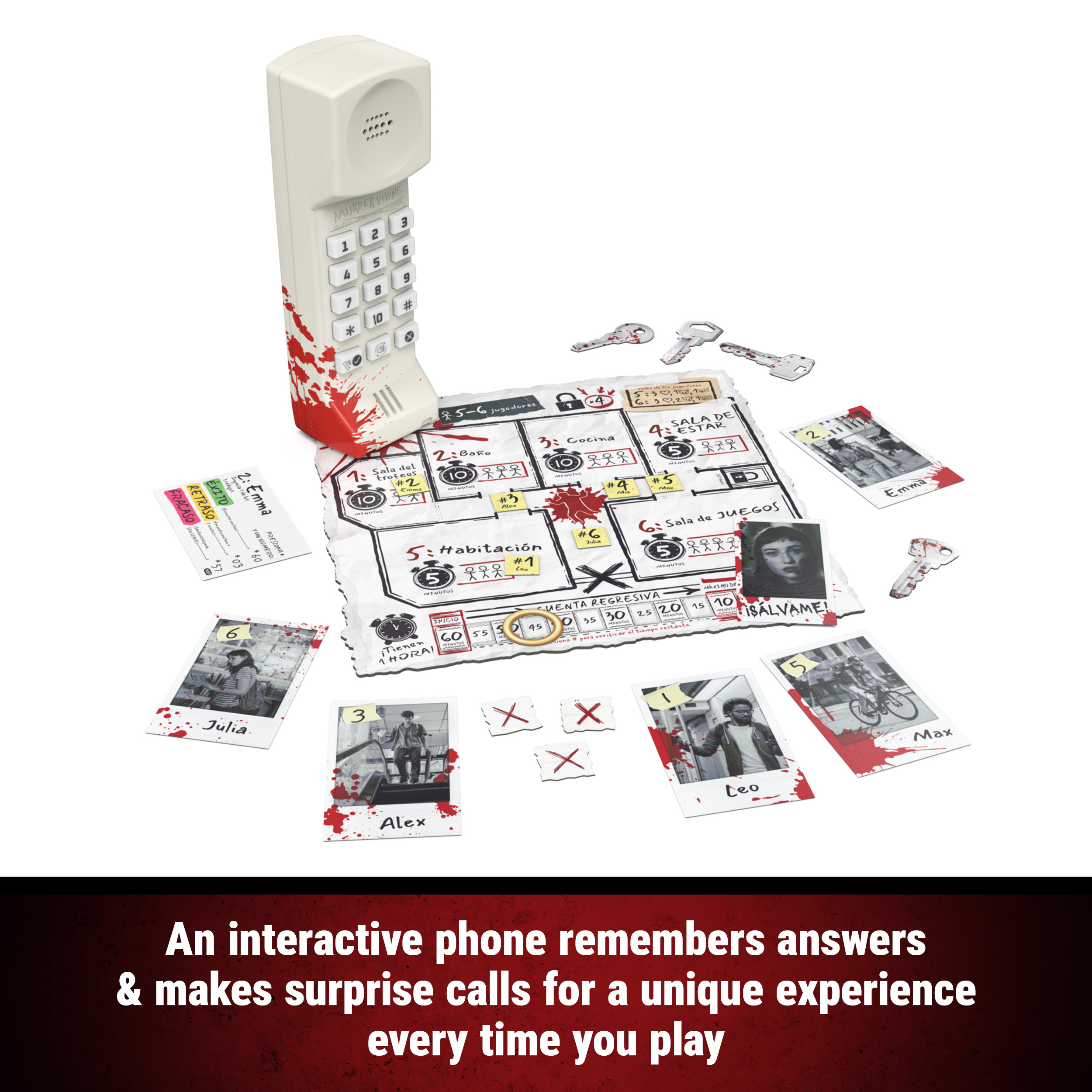 Spin Master Games, Murder Phone Party Game, 4-10 Players, Ages 13 and up
