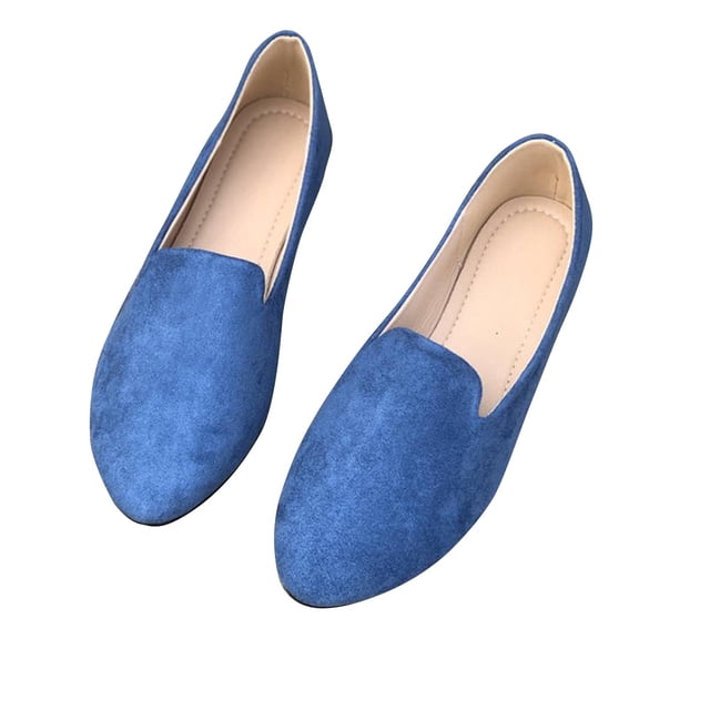 Chaussures Plates pour Femmes à Enfiler Bout Rond Confortables Ballerines pour Femmes Chaussures Habillées Mocassins