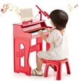 thumbnail image 1 of Gymax Clavier de Piano Musical à 37 Touches Jouet d'Apprentissage pour Enfants avec Microphone Rouge, 1 of 10