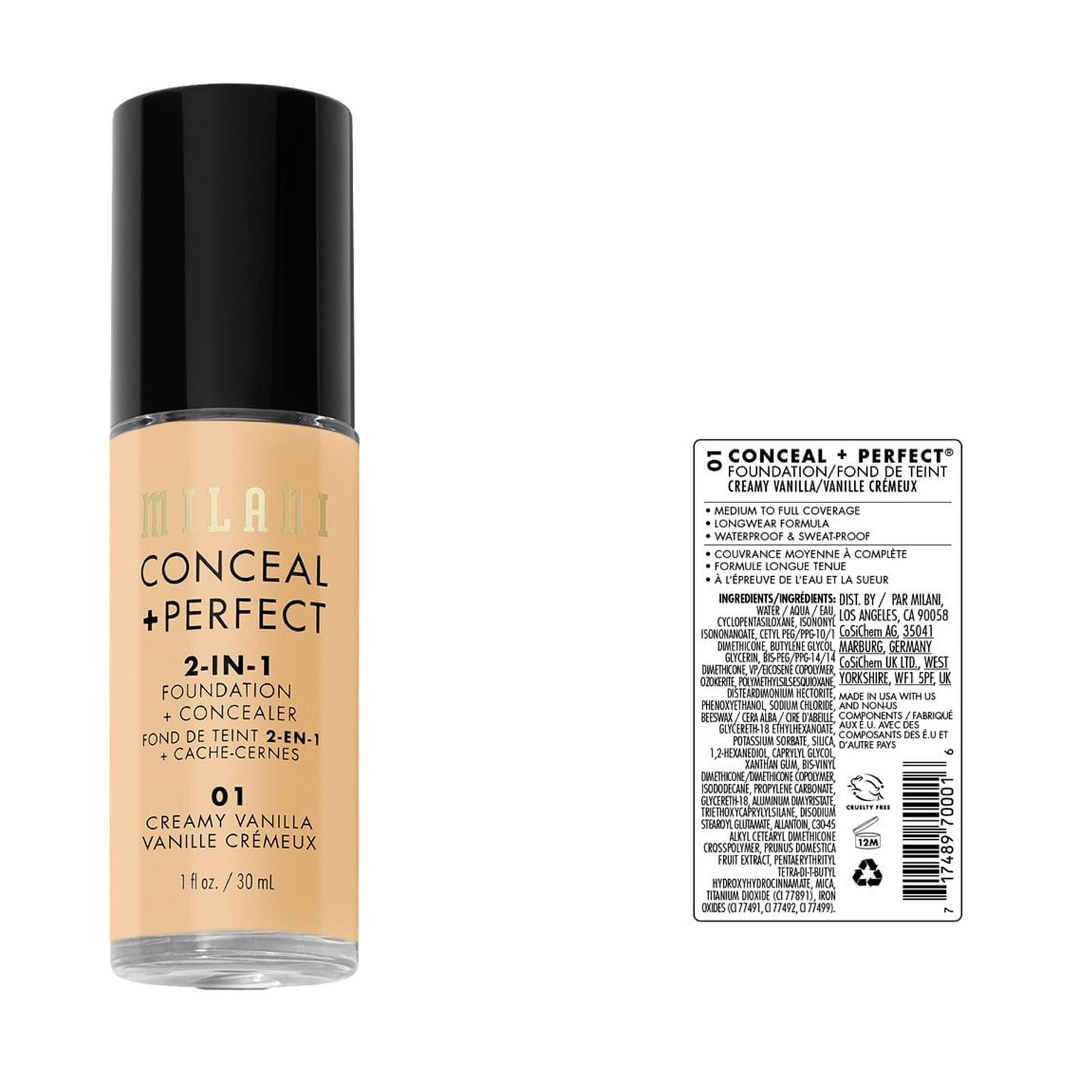 Milani Conceal + Perfect 2-in-1 Foundation + Concealer