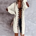 thumbnail image 1 of Mode Femme Cardigan Long à Manches Longues Décontracté Manteau Chandail, 1 of 8
