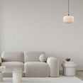 thumbnail image 2 of Lily 1-Light Matte Brass Pendant Light with Frosted Ribbed Glass Shade, 2 of 9