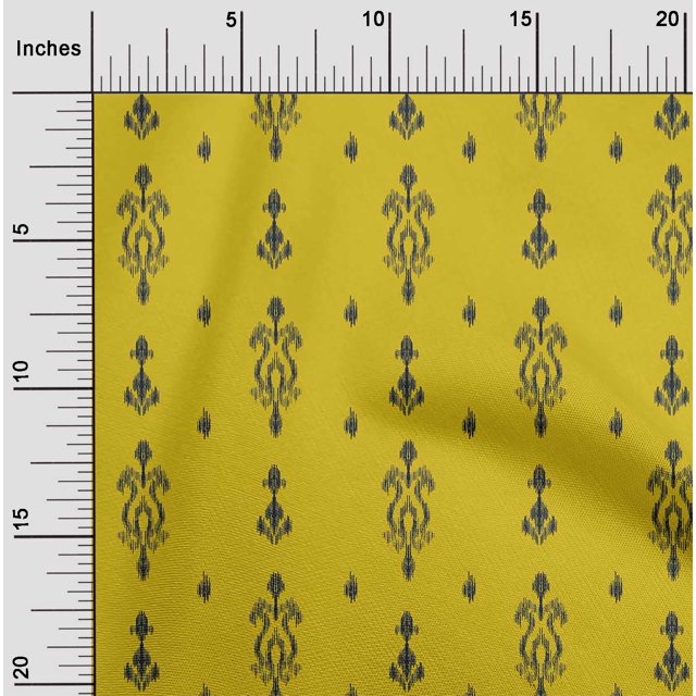 oneOone Polyester Lycra Fabric Arrow & Paisley Ikat Decor Fabric Printed BTY 56 Inch Wide